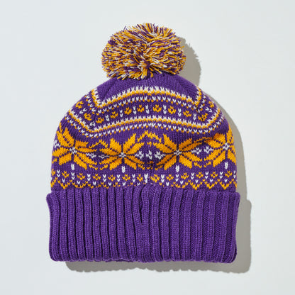 Team Color Jaquard Pon Pon Knit Cap